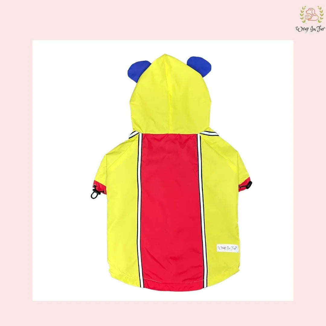 Yellow Red Shirt Style Raincoat