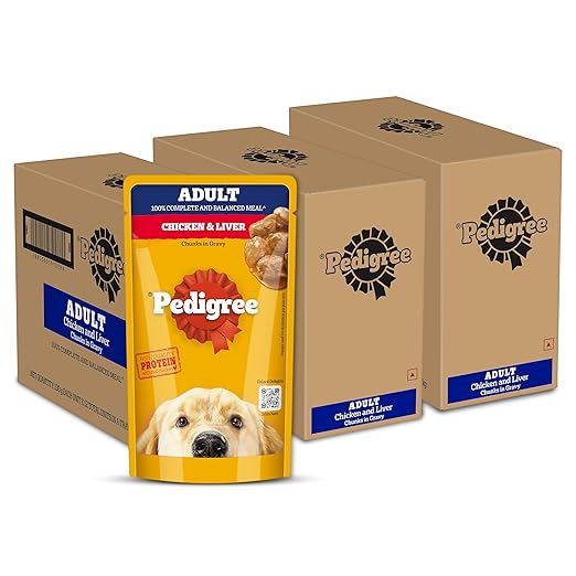 Pedigree Adult Wet Dog Food Chicken & Liver Chunks in Gravy
