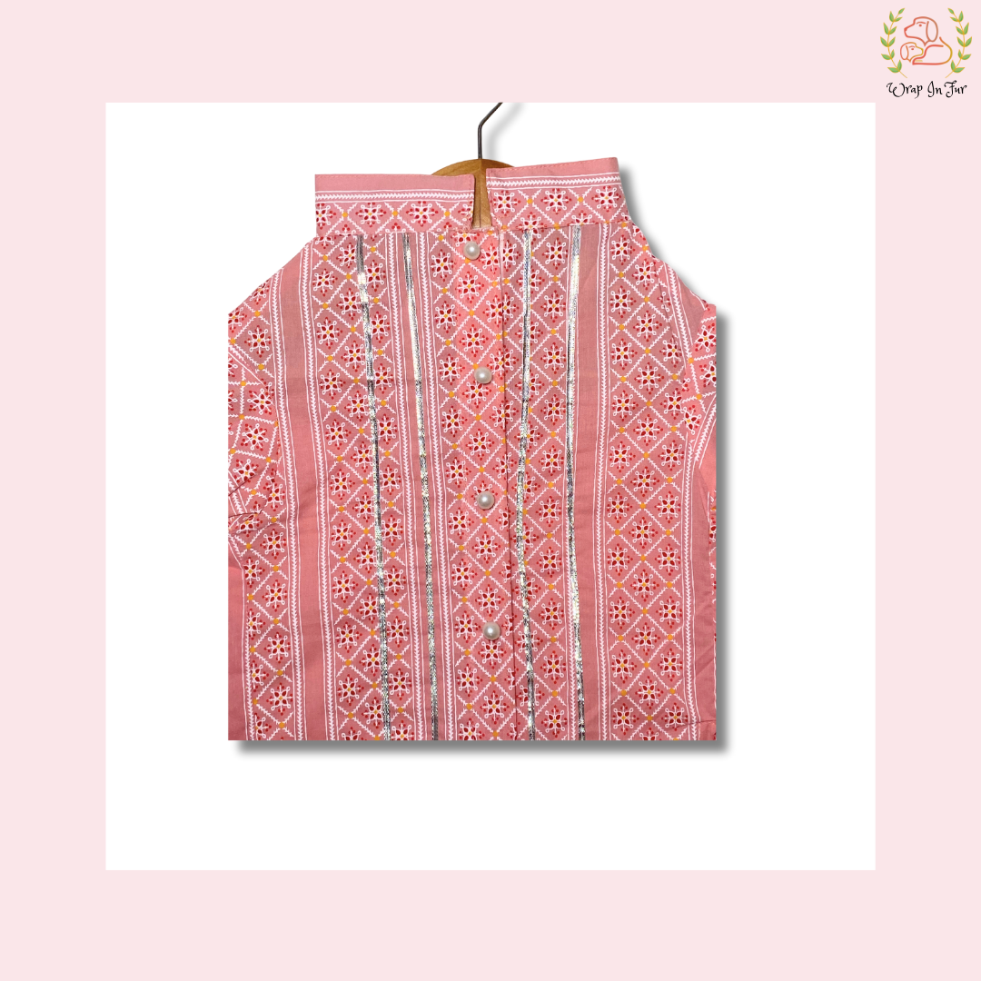 Peach Dog Kurta