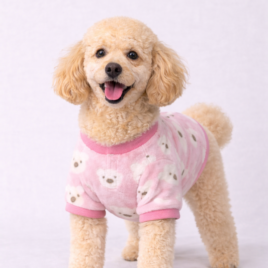 Pink Teddy Soft Winter Shirt: Cozy Winter Wear for All Breeds