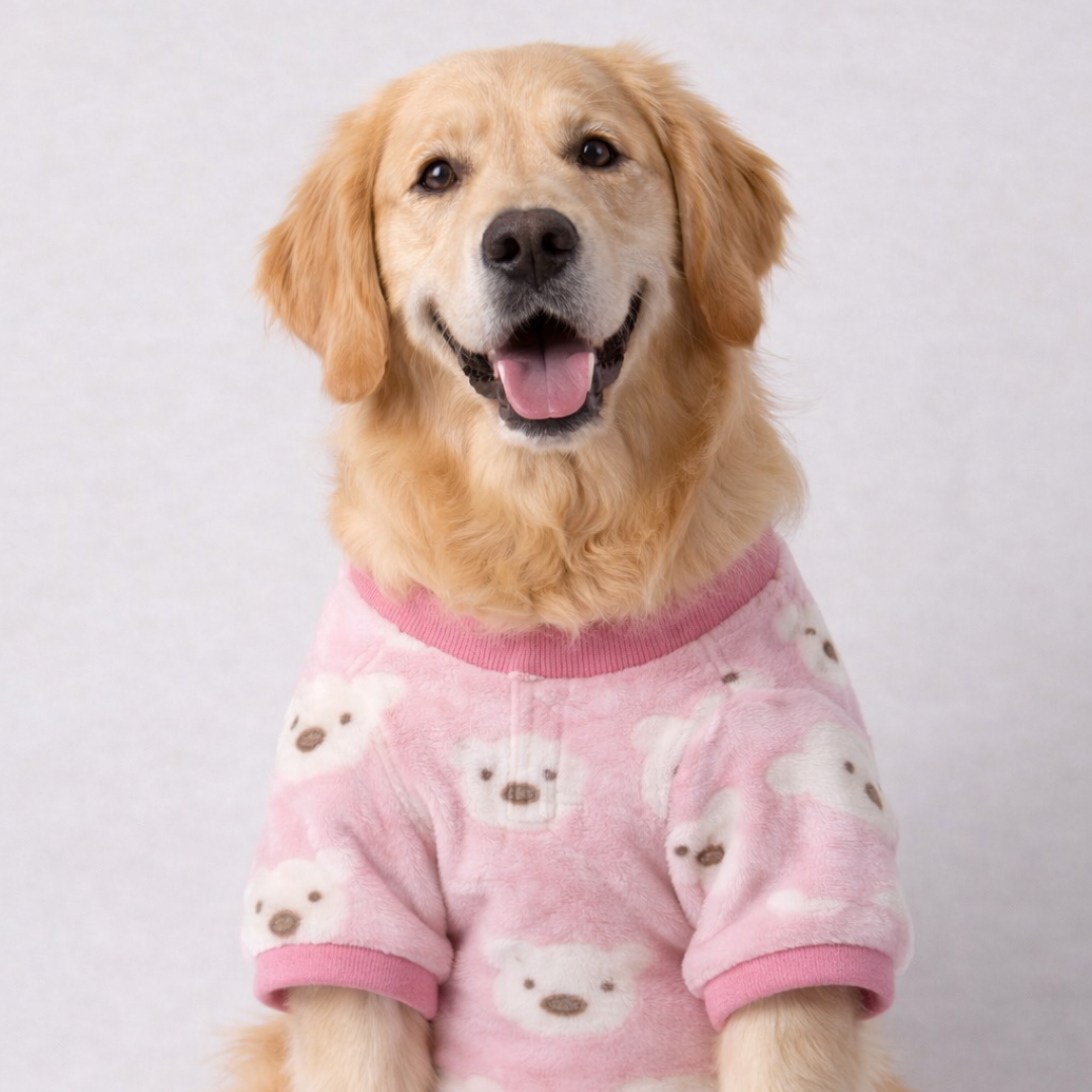 Pink Teddy Soft Winter Shirt: Cozy Winter Wear for All Breeds