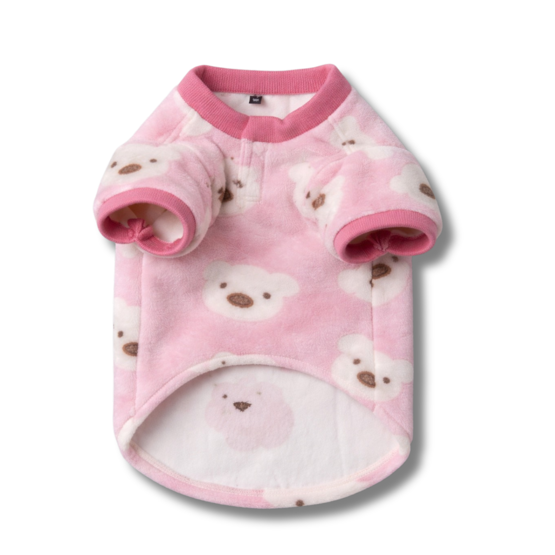 Pink Teddy Soft Winter Shirt: Cozy Winter Wear for All Breeds