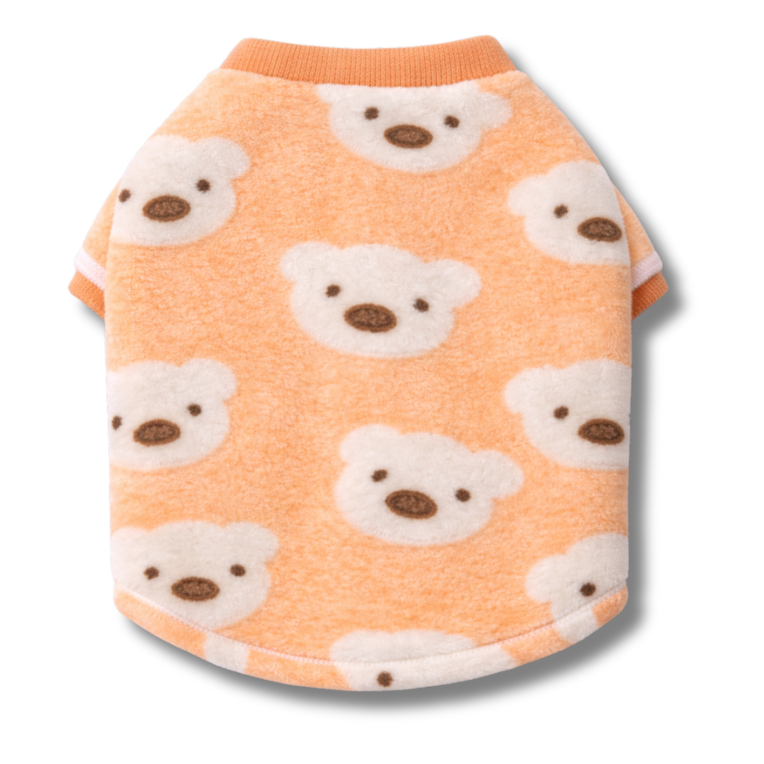 Orange Teddy Soft Winter TShirt: Cozy Winter Wear for All Breeds