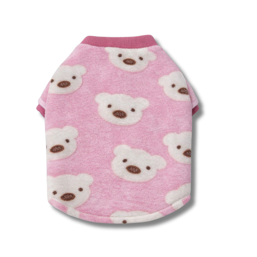 Pink Teddy Soft Winter Shirt: Cozy Winter Wear for All Breeds