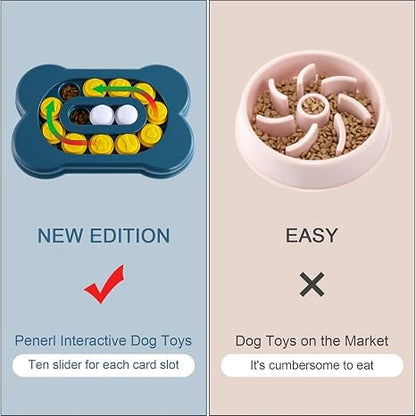 Adjustable Dog Puzzle Slow Feeder Bowl | IQ Training Toy