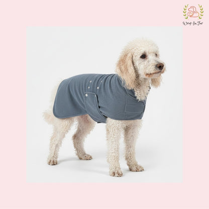 Ash Grey Dog Bathrobe – Ultra-Soft Quick-Dry Pet Towel Coat