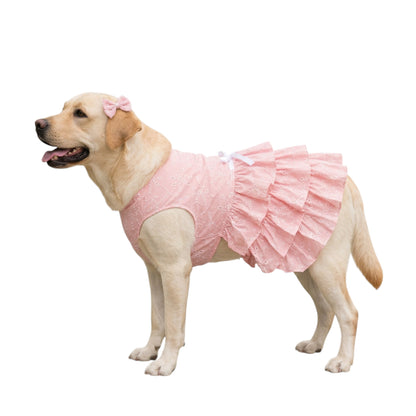 Baby Pink Embroidered Dog Princess Frock