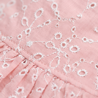 Baby Pink Embroidered Dog Princess Frock