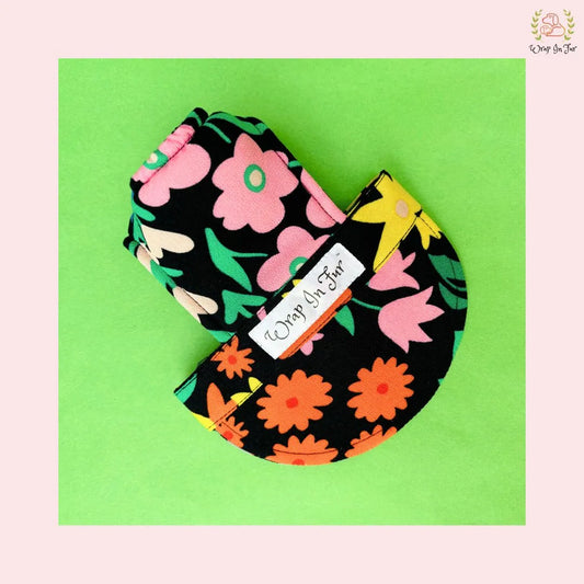 Black Floral Dog Cap