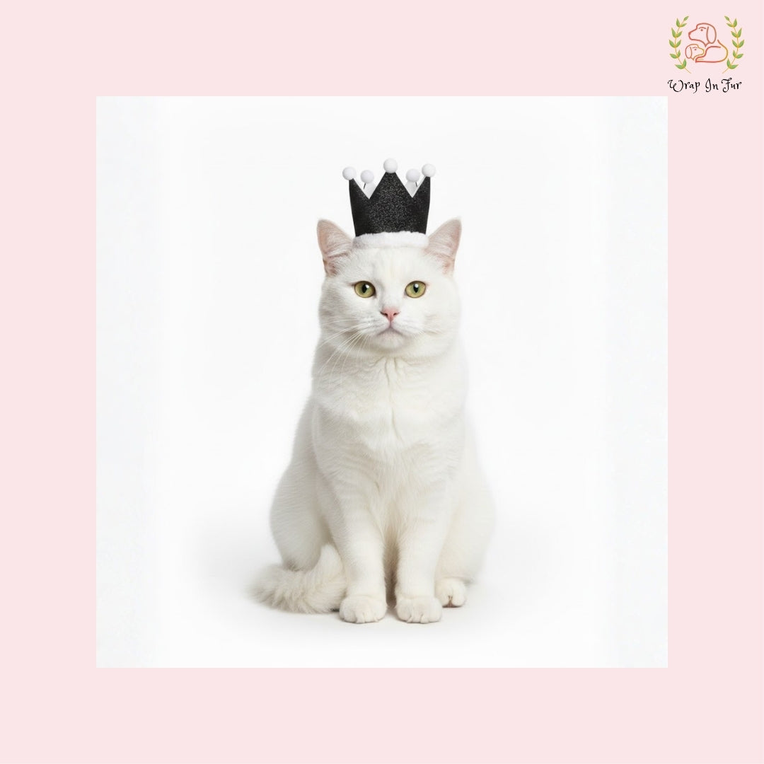 Black Birthday Crown for Dogs – Party Hat & Celebration Accessory