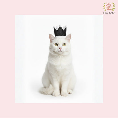 Black Birthday Crown for Dogs – Party Hat & Celebration Accessory