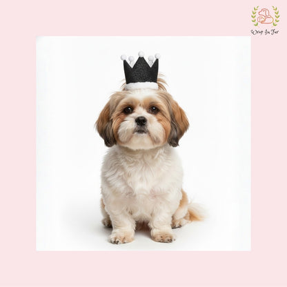 Black Birthday Crown for Dogs – Party Hat & Celebration Accessory