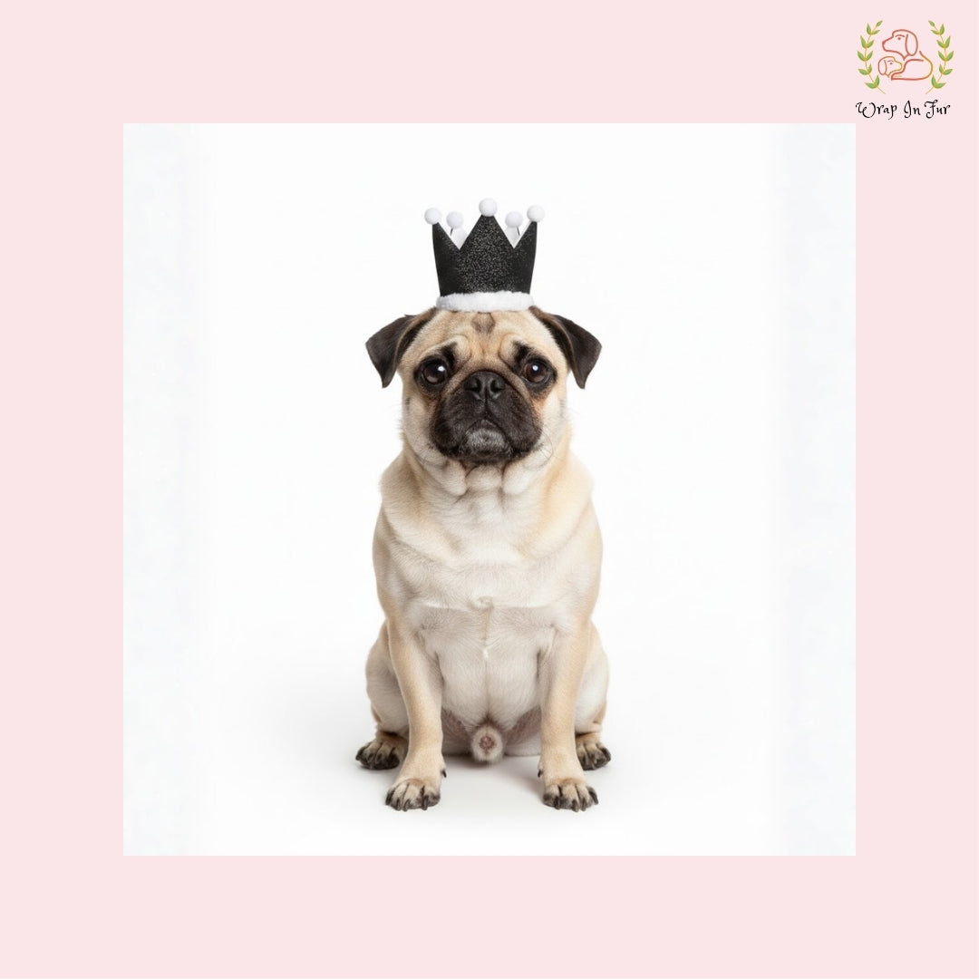 Black Birthday Crown for Dogs – Party Hat & Celebration Accessory