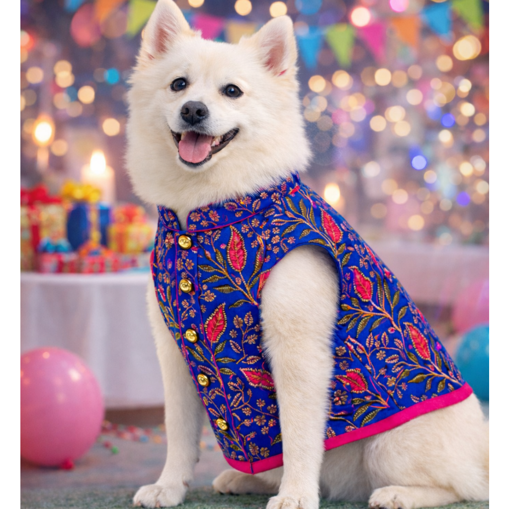 Blue Pink Dog Sherwani