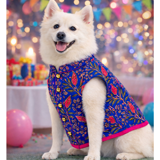 Blue Pink Dog Sherwani