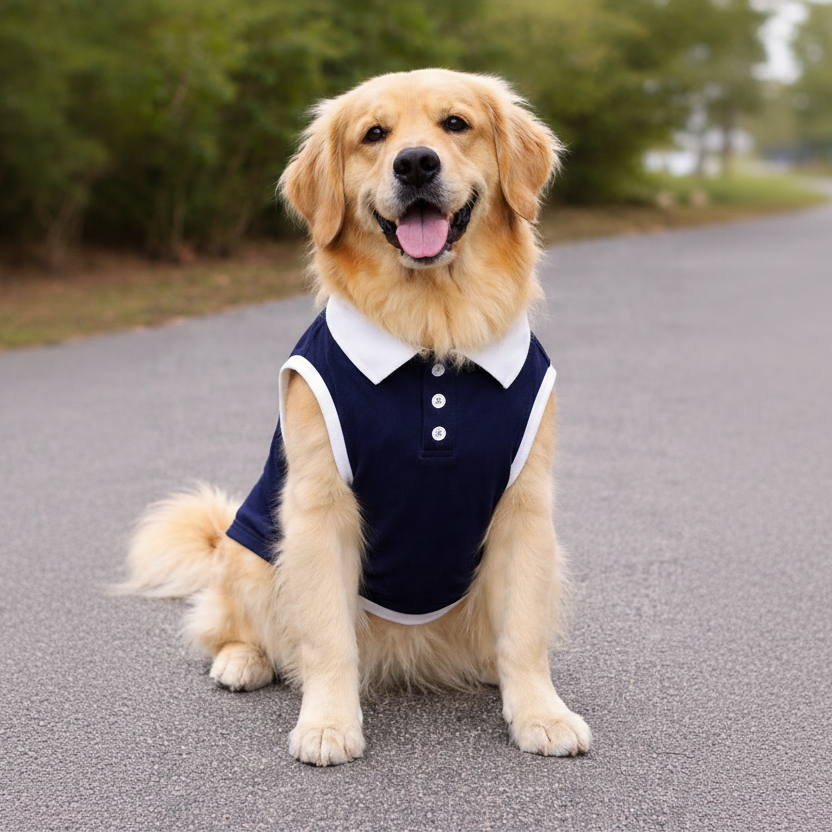 Blue Polo T-Shirt for Dogs