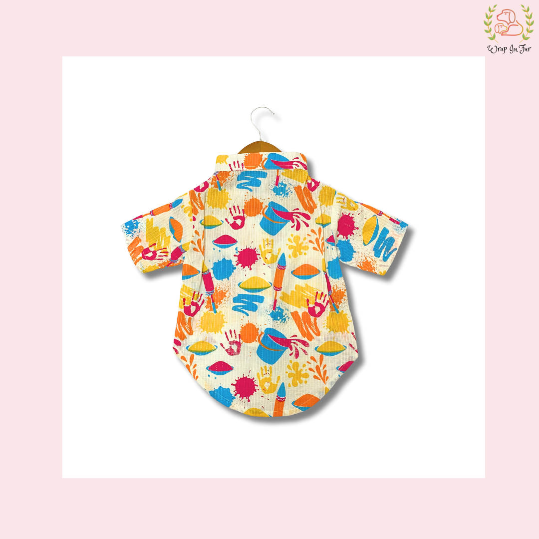 Blue Rangeen Dog Kurta - Colorful Indian Dog Ethnic Wear Dress