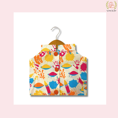 Blue Rangeen Dog Kurta - Colorful Indian Dog Ethnic Wear Dress