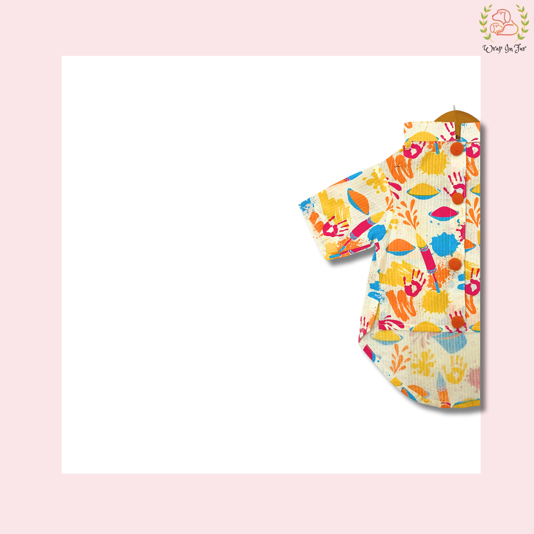 Blue Rangeen Dog Kurta - Colorful Indian Dog Ethnic Wear Dress