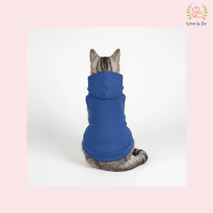 Blue Sleeveless Dog Winter Hoodie – Warm Fleece Winter Wear