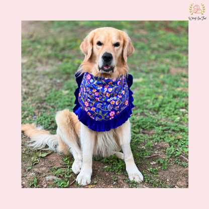 Blue Floral Bandana