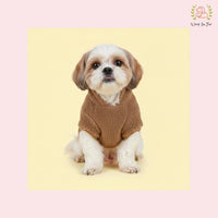 Brown Furry Teddy Dog Hoodie – Super Warm & Cute Winter Wear