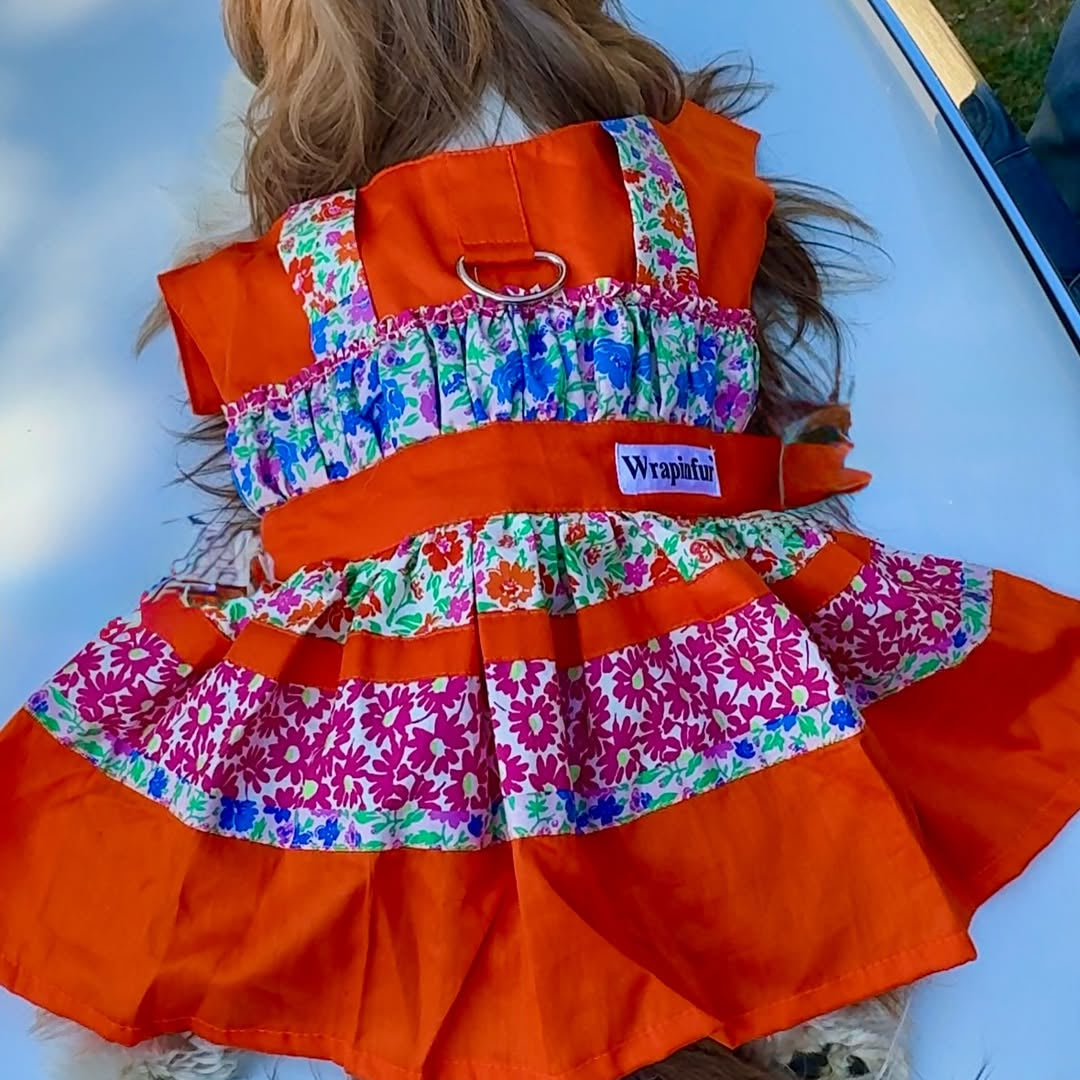 Orange Flower Frock