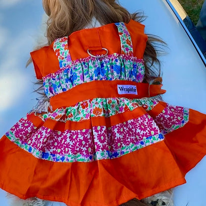 Orange Flower Frock