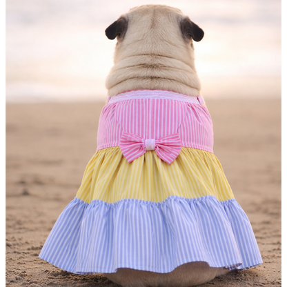 Candy Stripe Summer Dog Frock Dress