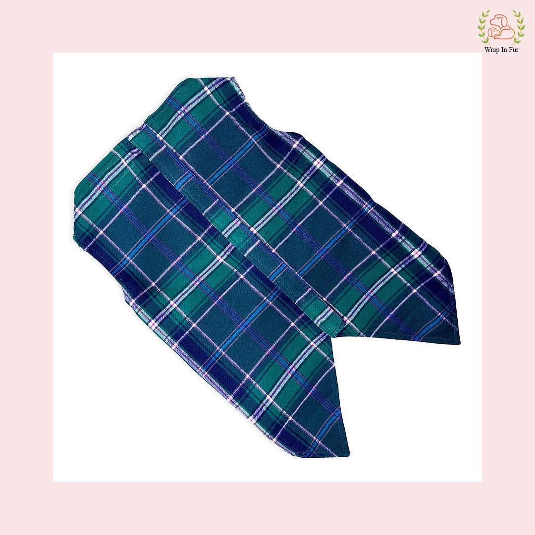 Chic Green Plaid Dog Tuxedo Vest - Formal Wedding Suit