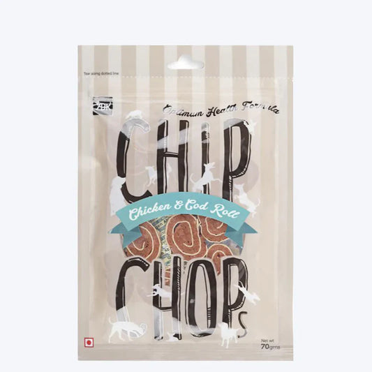 Chip Chops Chicken & Codfish Roll Dog Treats - 70g