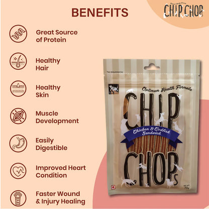 Chip Chops Chicken & Codfish Sandwich Dog Treats