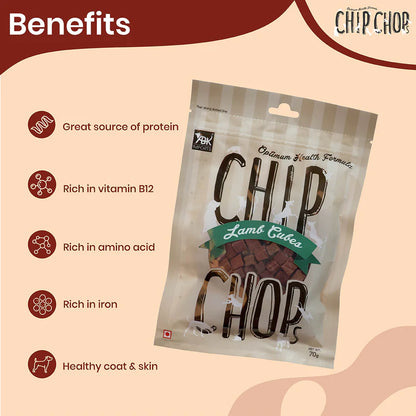 Chip Chops Lamb Cubes Dog Treats - 70g