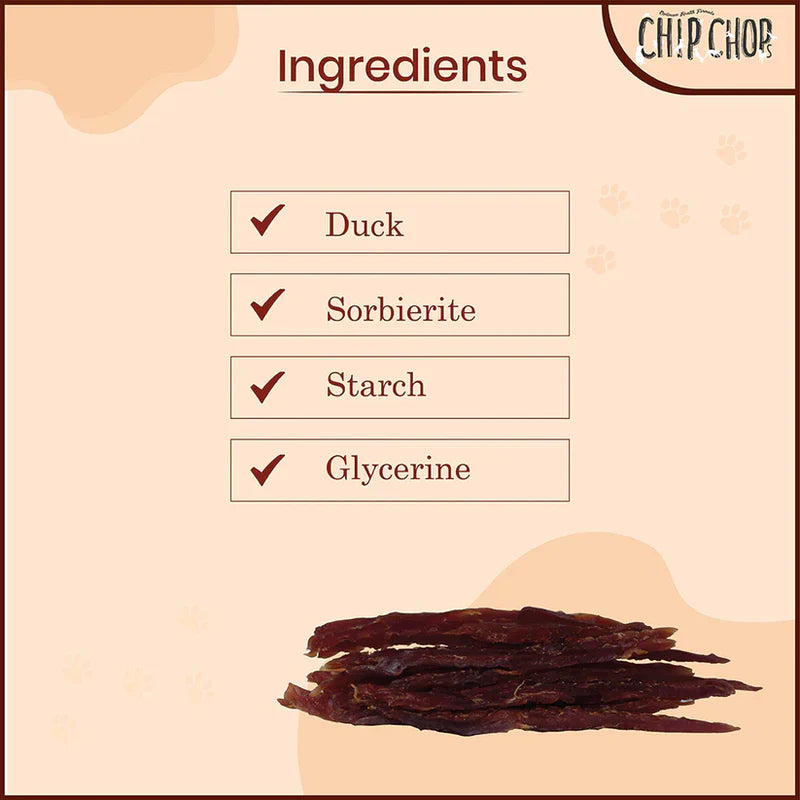 Chip Chops Roast Duck Strips Dog Treats - 250g