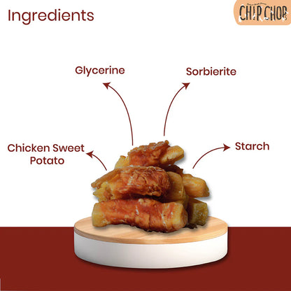 Chip Chops Sweet Potato Twined with Chicken Dog Treats - 70g