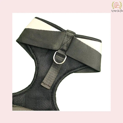 Classic Black Tuxedo-Style Dog Harness - Safe Formal Wedding Wear