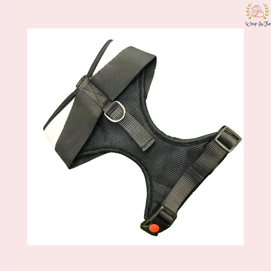 Classic Black Tuxedo-Style Dog Harness - Safe Formal Wedding Wear