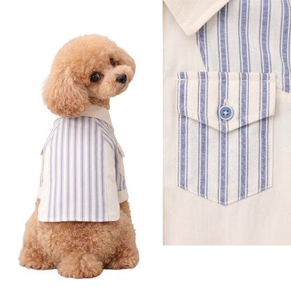 Classic Stripe Formal Dog Shirt