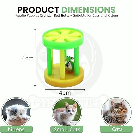 Colorful Bell Roller Toy for Cats 