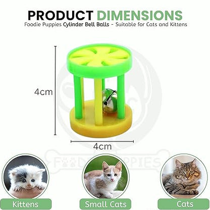 Colorful Bell Roller Toy for Cats 