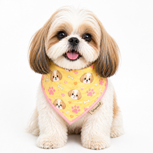 Cute Puppy Face Dog Bandana