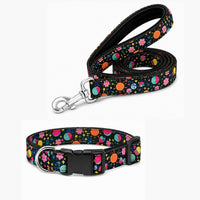 Cute Garden Dog Collar and Leash