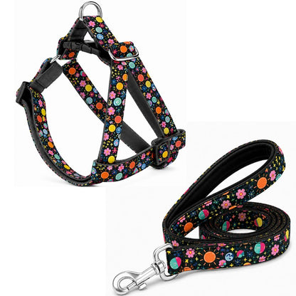 Cute Garden Dog Harness with Leash