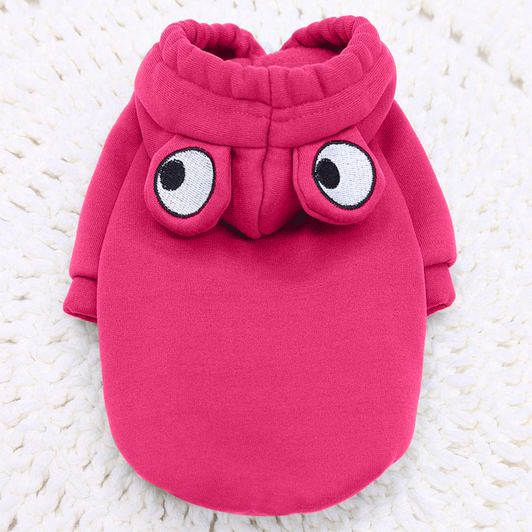 Cute Pink Froggy Dog Hoodie – Cozy Winter Wear for Pets