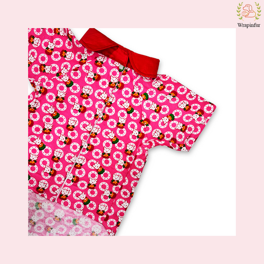Cute Pink Winter Dog Shirt – Warm, Soft & Daily Wear Comfort