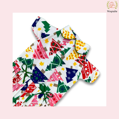 Designer White Winter Dog Frock – Perfect for Cold Weather