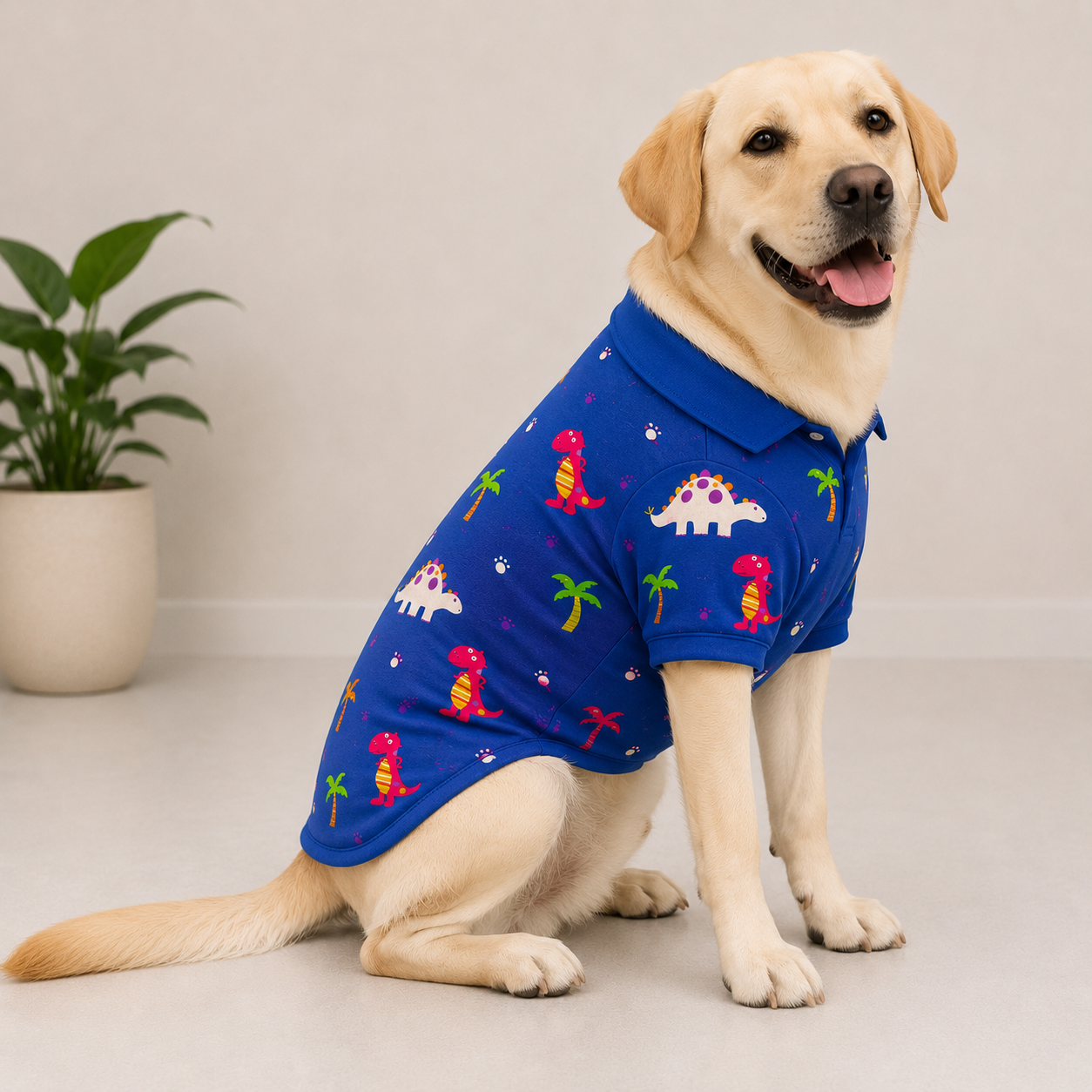 Dino Printed Dog Shirt