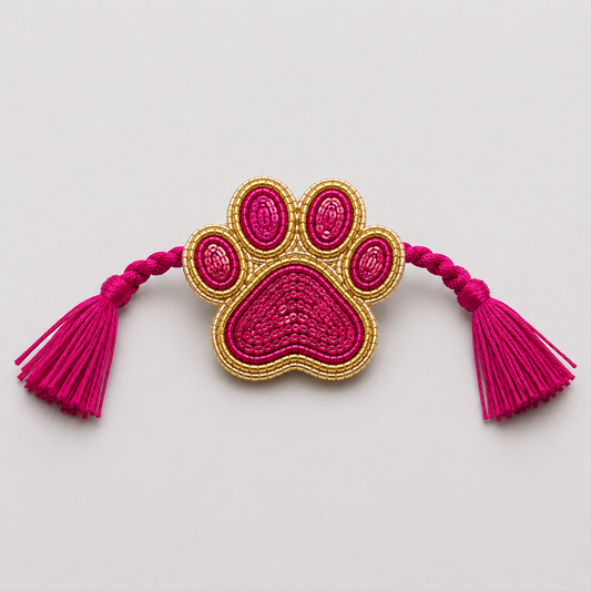 Dog Pink Paw Rakhi