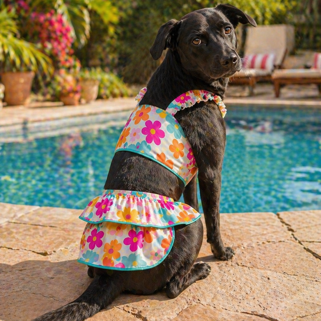 Floral Dog Bikini