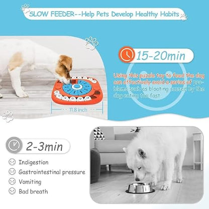Emily Pets Interactive Dog Puzzle Toy Slow Feeder & Treat Dispenser